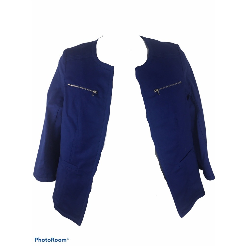 NWT Rafaella‎ Womens Size 12 Blue Non Closing Long Sleeve Jacket